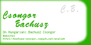 csongor bachusz business card